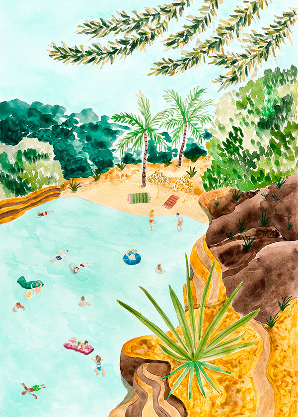 Landskapskonst Kustvik illustration