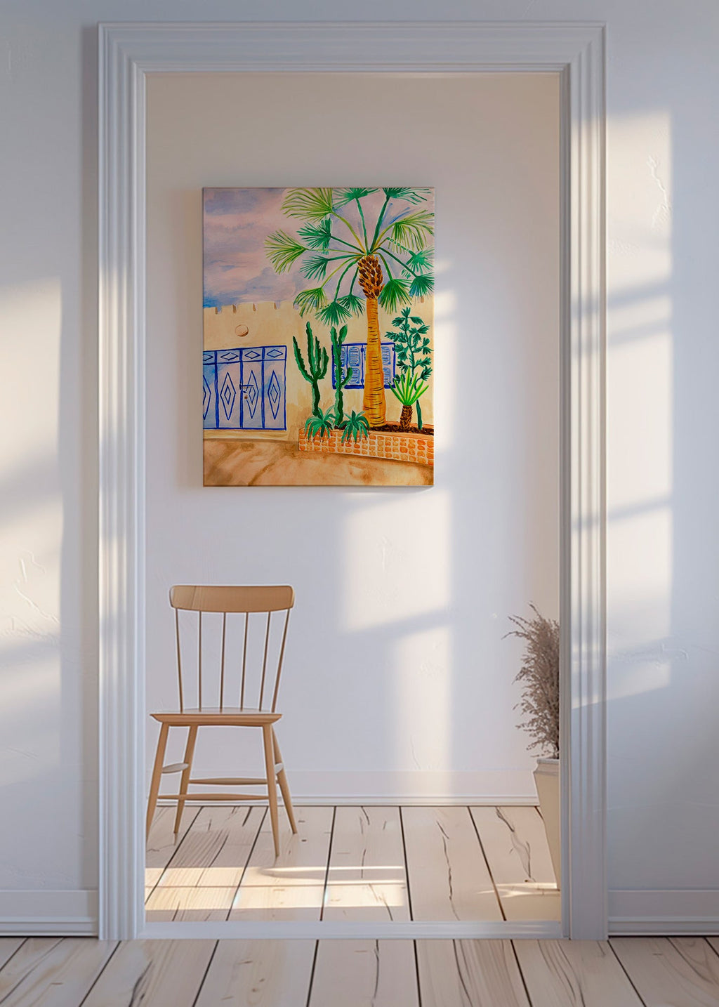 Stadskonst: marockisk gata med palm
