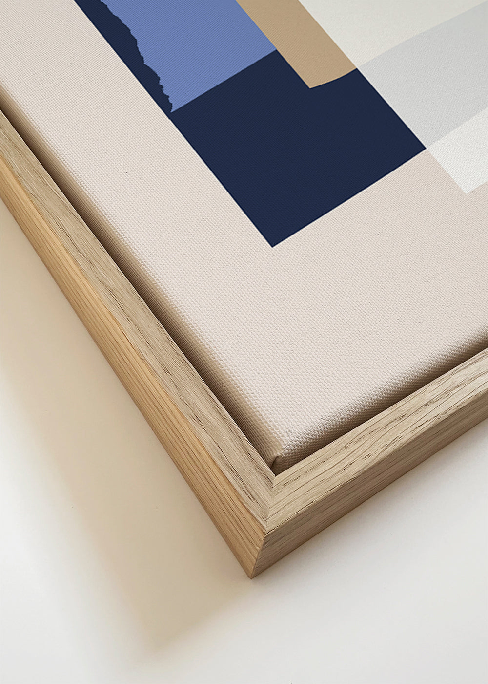 Abstrakt verk lager kurvor beige