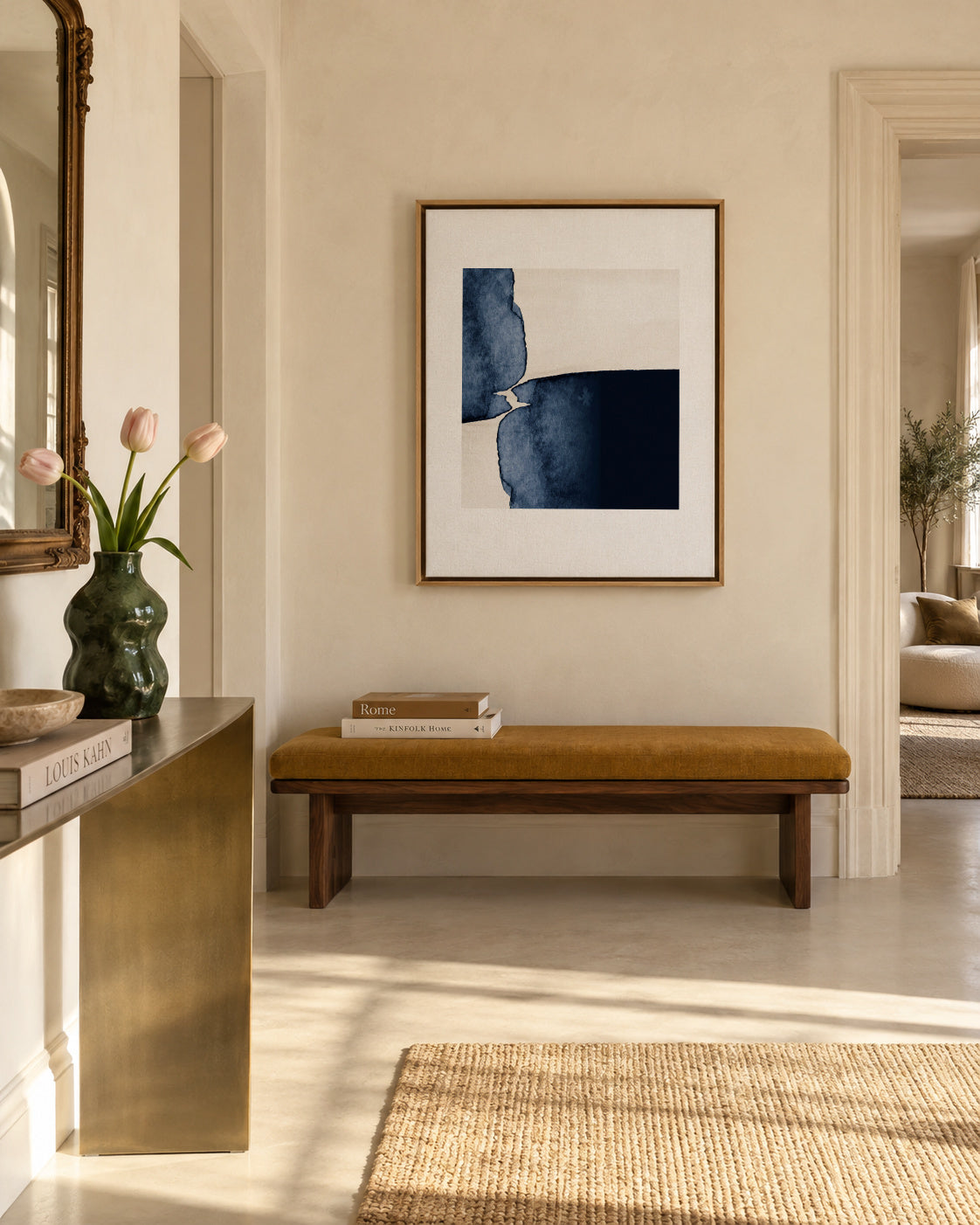 Watercolor VIII - Framed canvas in an interior