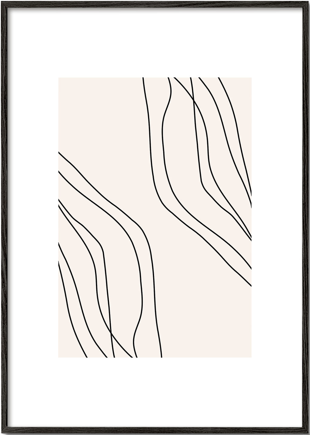 Minimalistisk print med organiska linjer