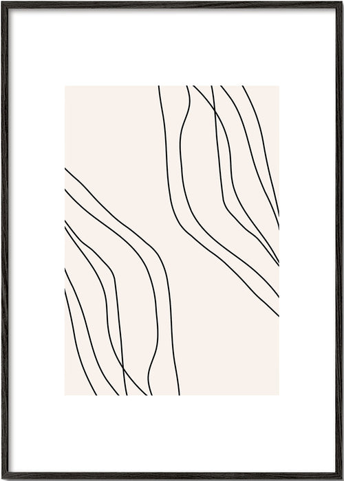 Minimalistisk print med organiska linjer