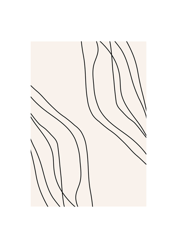 Minimalistisk print med organiska linjer