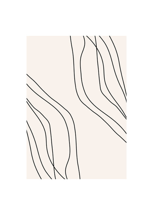 Minimalistisk print med organiska linjer