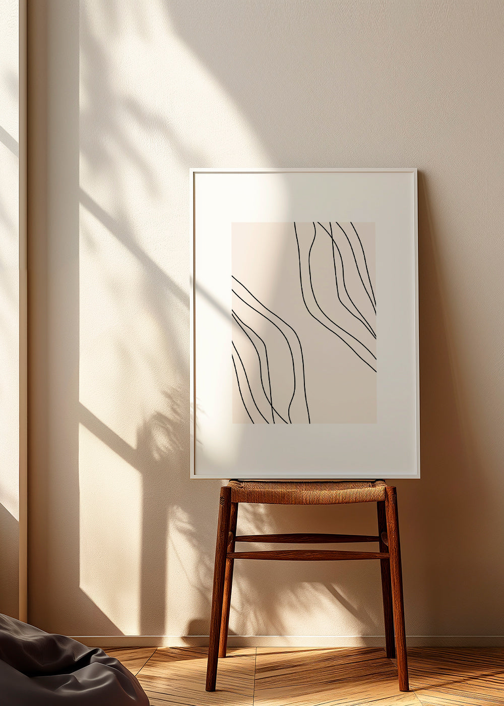 Minimalistisk print med organiska linjer