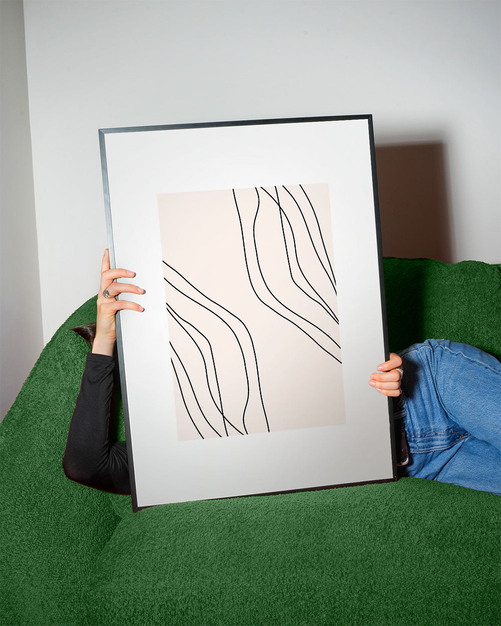 Minimalistisk print med organiska linjer