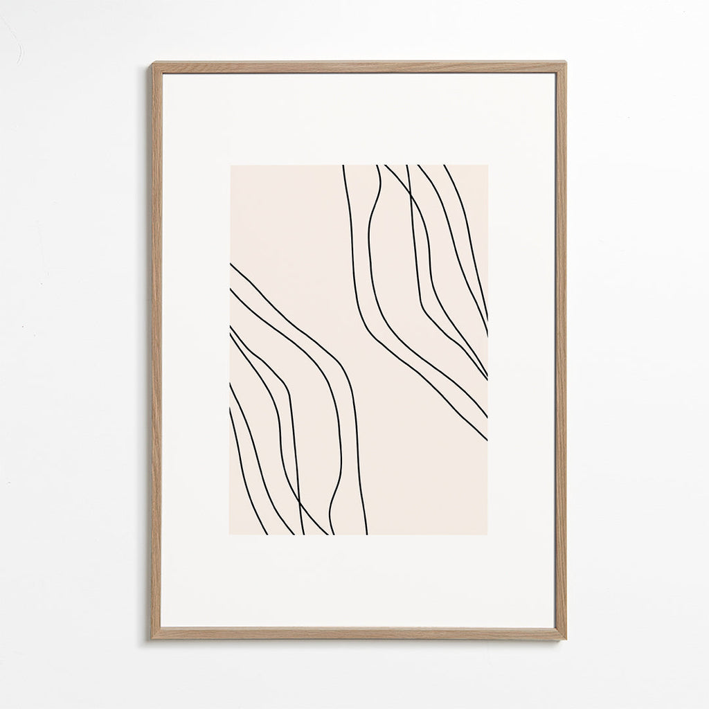 Minimalistisk print med organiska linjer