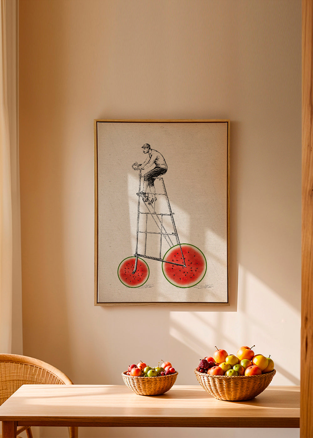 Kökskonst med vattenmeloncykel