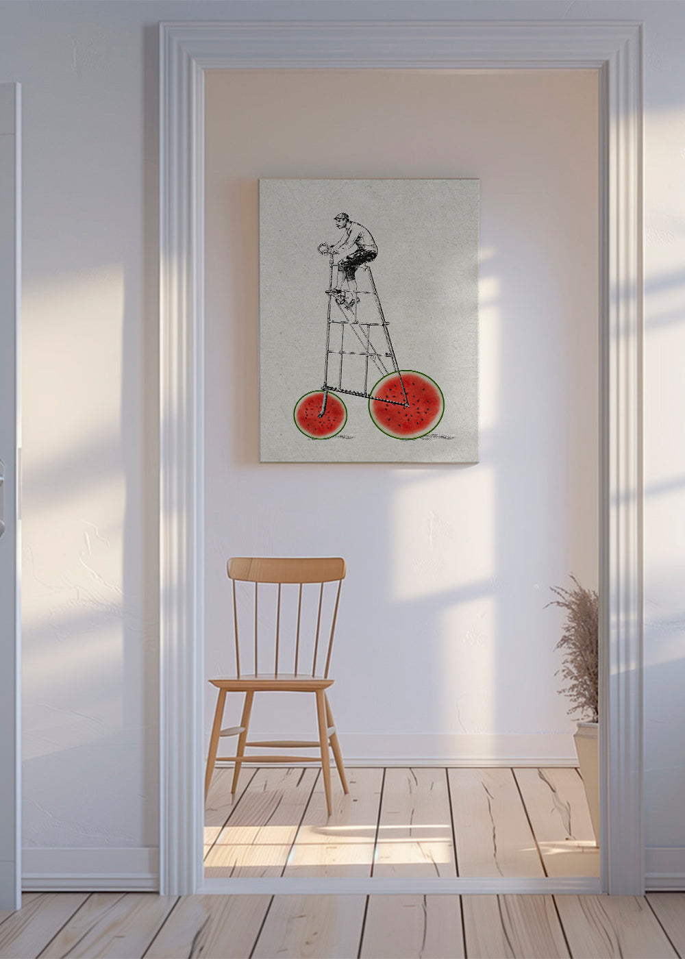 Kökskonst med vattenmeloncykel