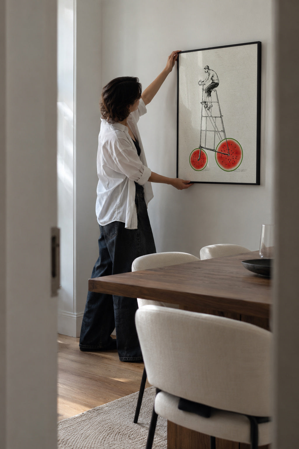 Melon bike - Framed poster in an interior