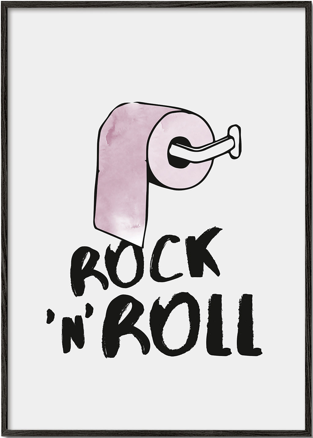 Rockillustration med rosa toalettpapper