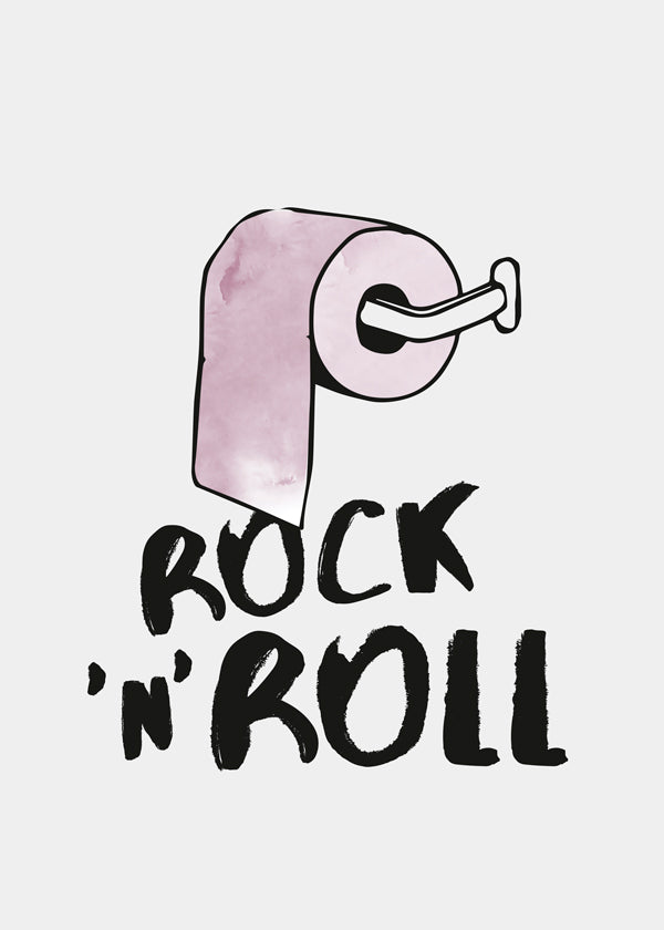 Rockillustration med rosa toalettpapper