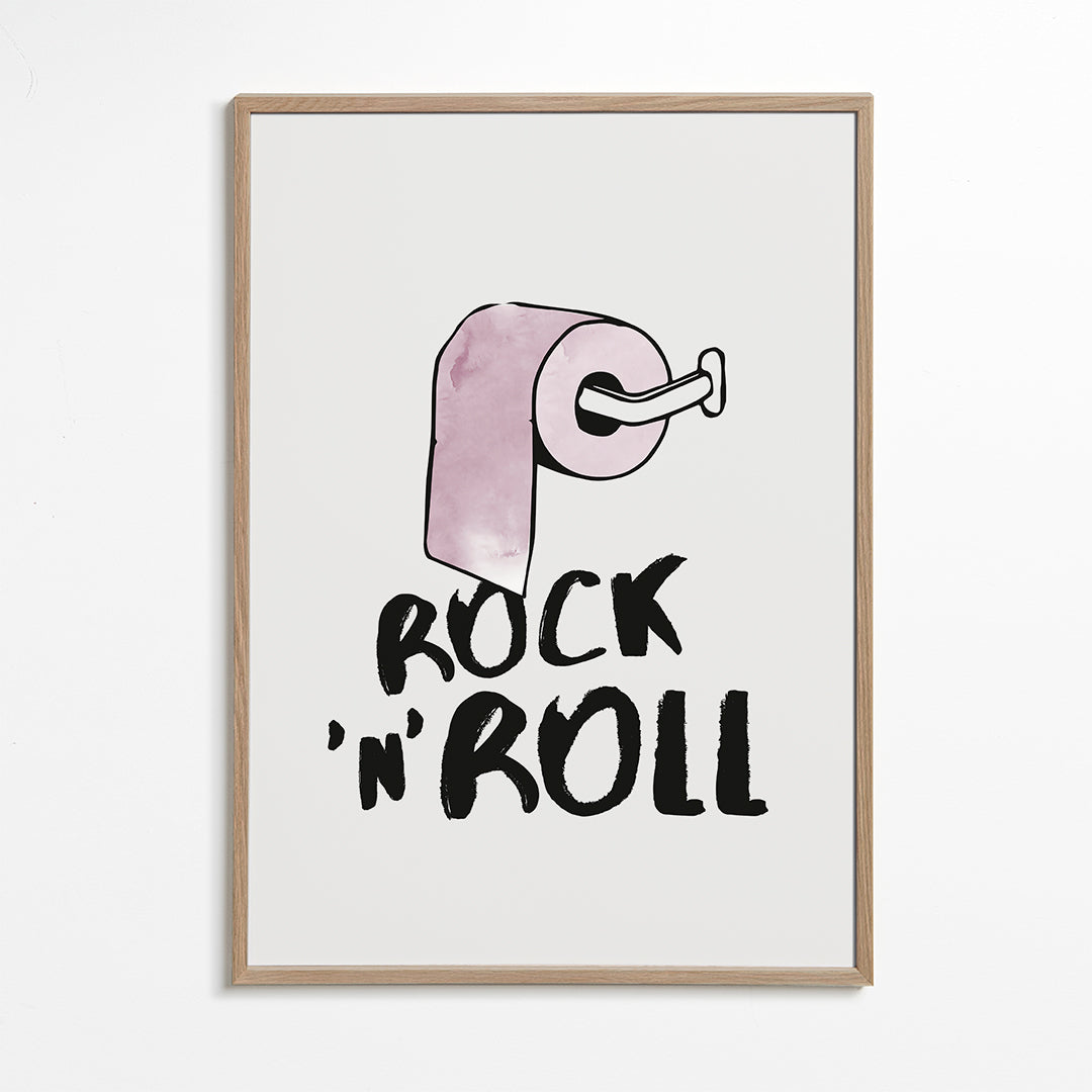 Rockillustration med rosa toalettpapper