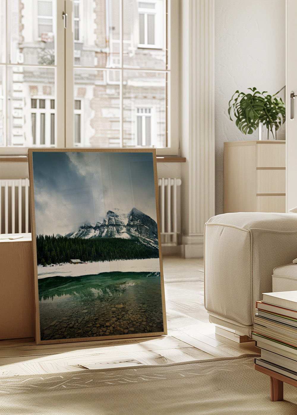 The Boathouse - Framed poster in an interior