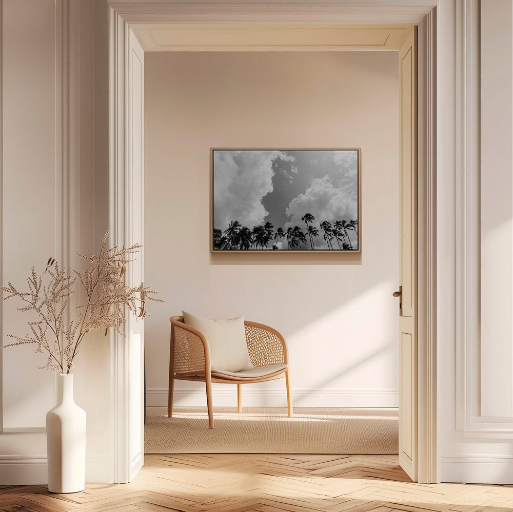 Landskapskonst med palmer och dramatisk himmel – Canvas1