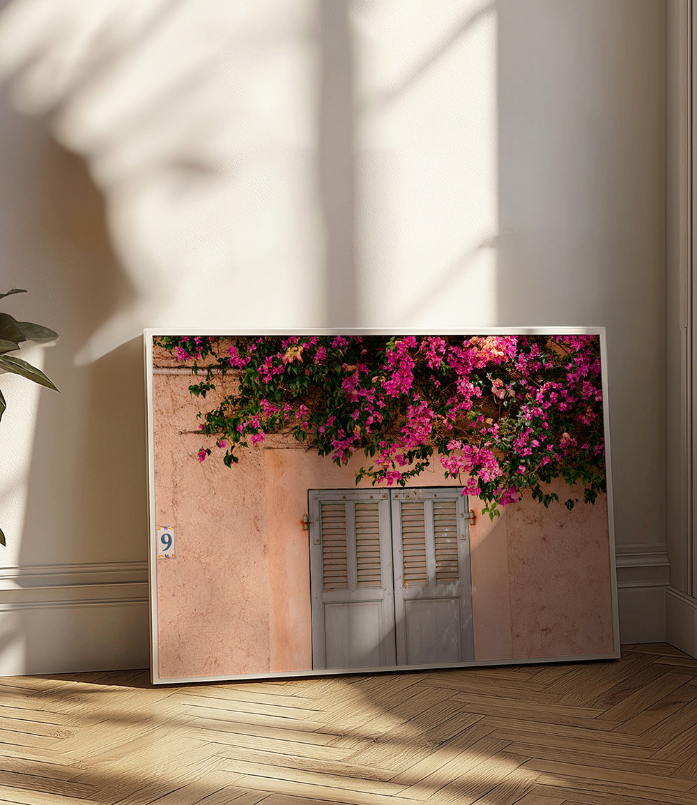 Botanisk poster: bougainvillea över gammal dörr – Product2