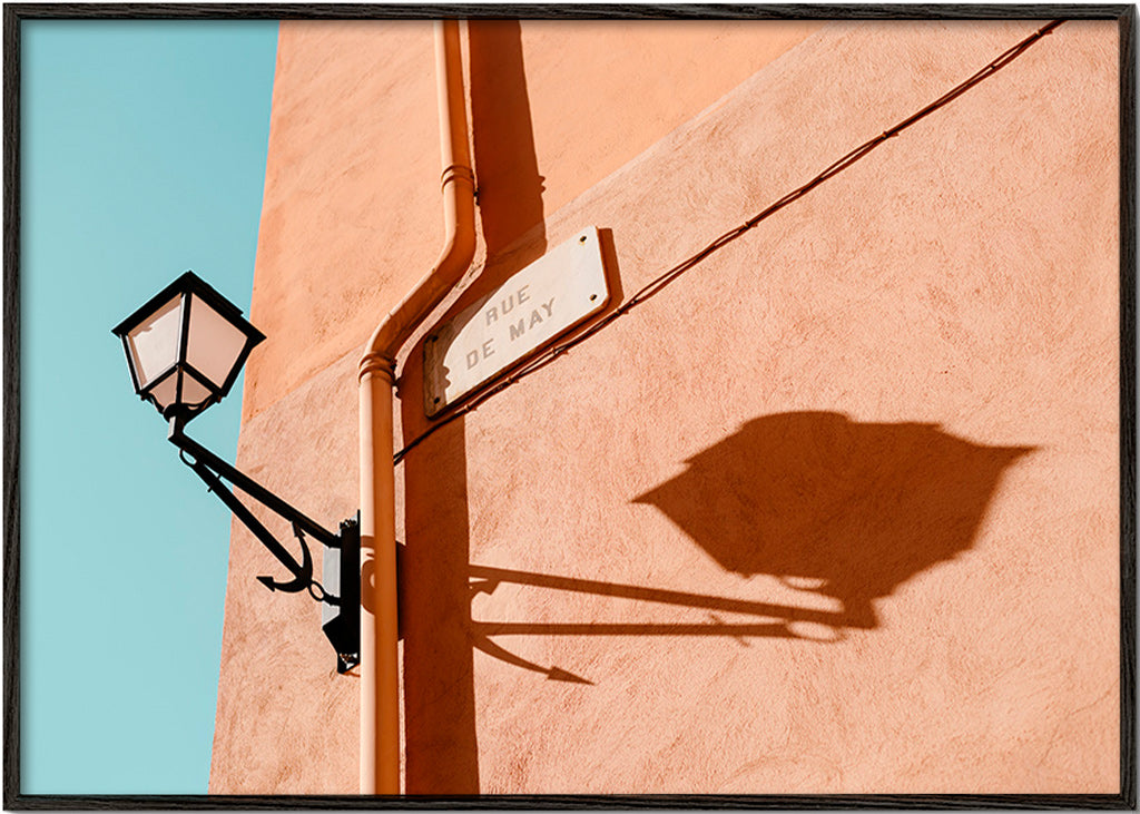 Kökskonst Rue de May lykta och skugga – Black Frame