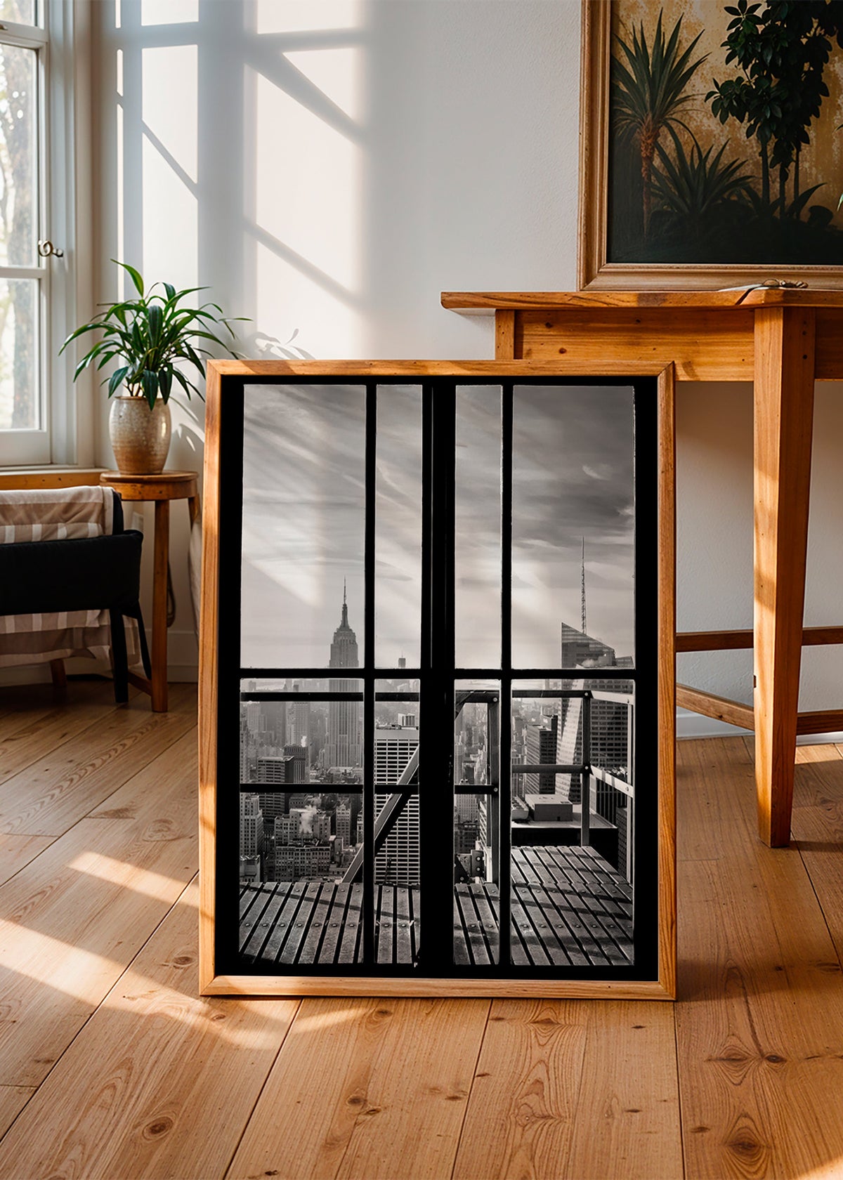 Stadstavla inramad av fönster – Product2