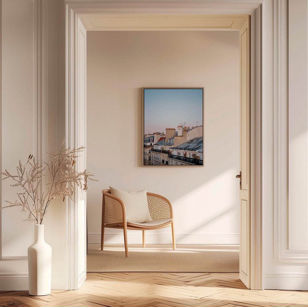 Stadstavla med tak i gryningen – Canvas1