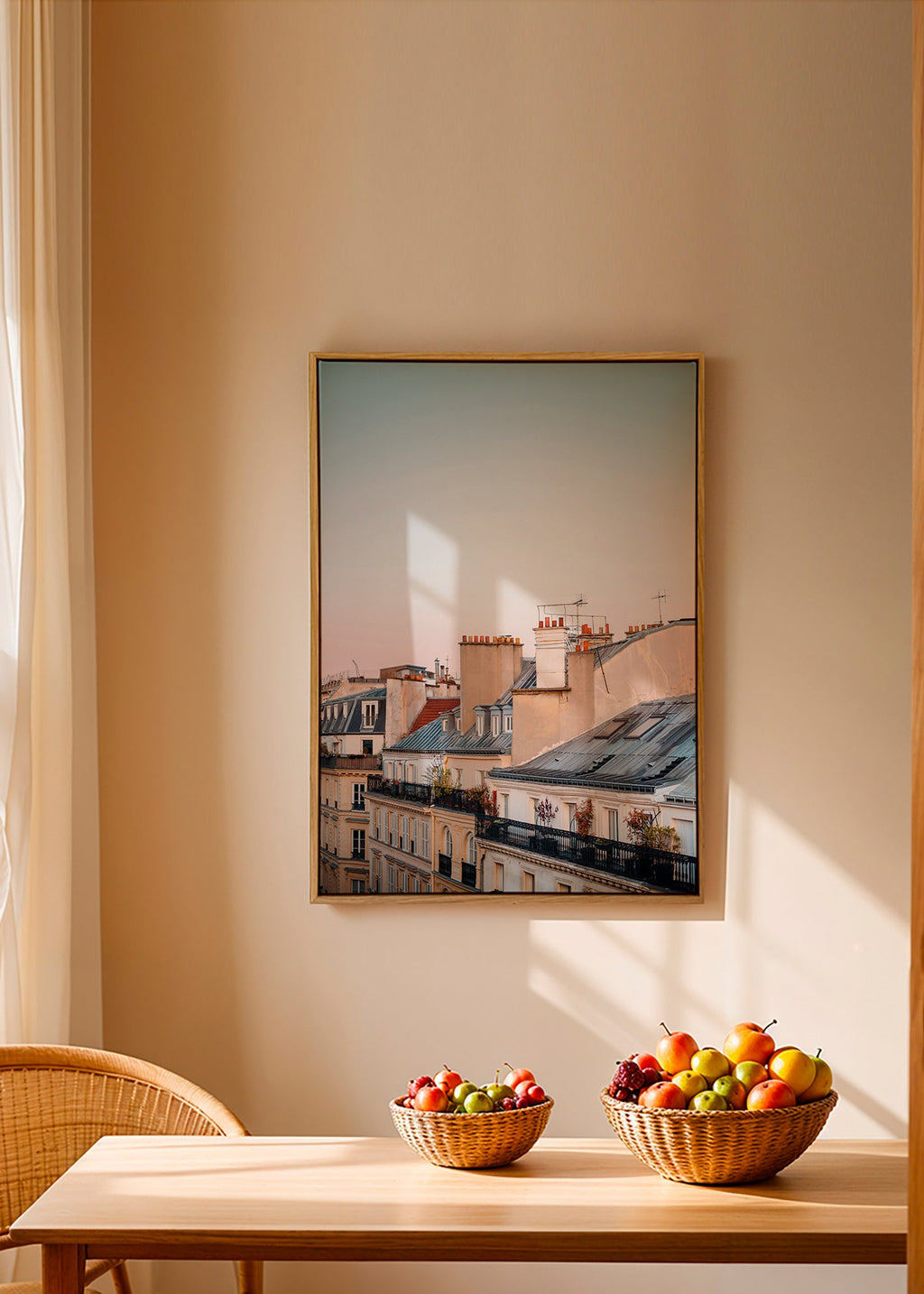Stadstavla med tak i gryningen – Canvas2