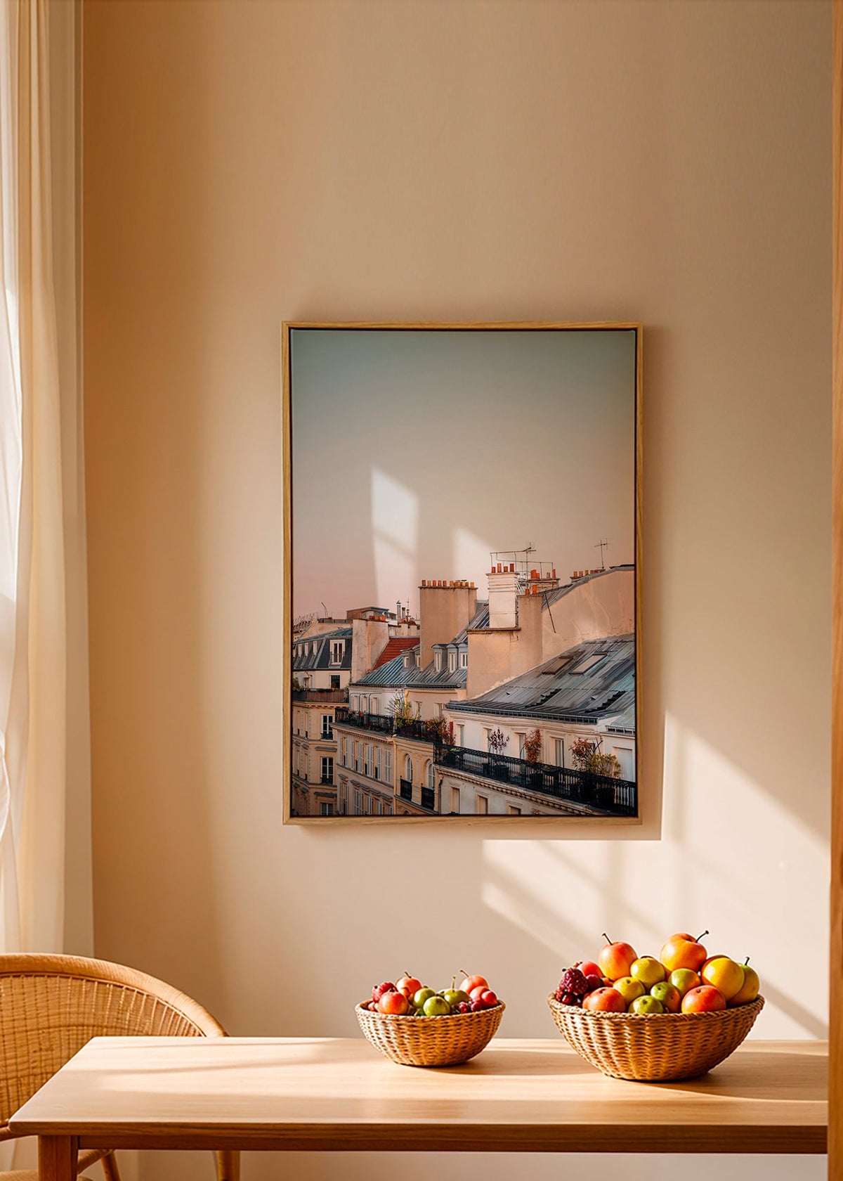 Stadstavla med tak i gryningen – Canvas2