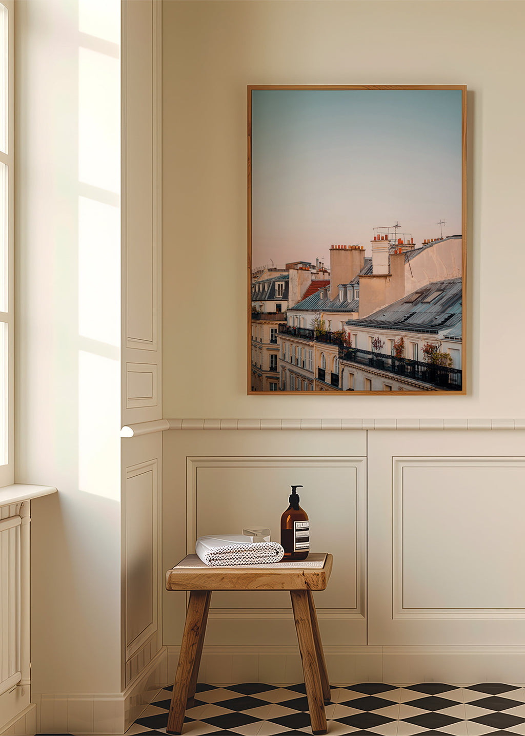 Stadstavla med tak i gryningen – Product1