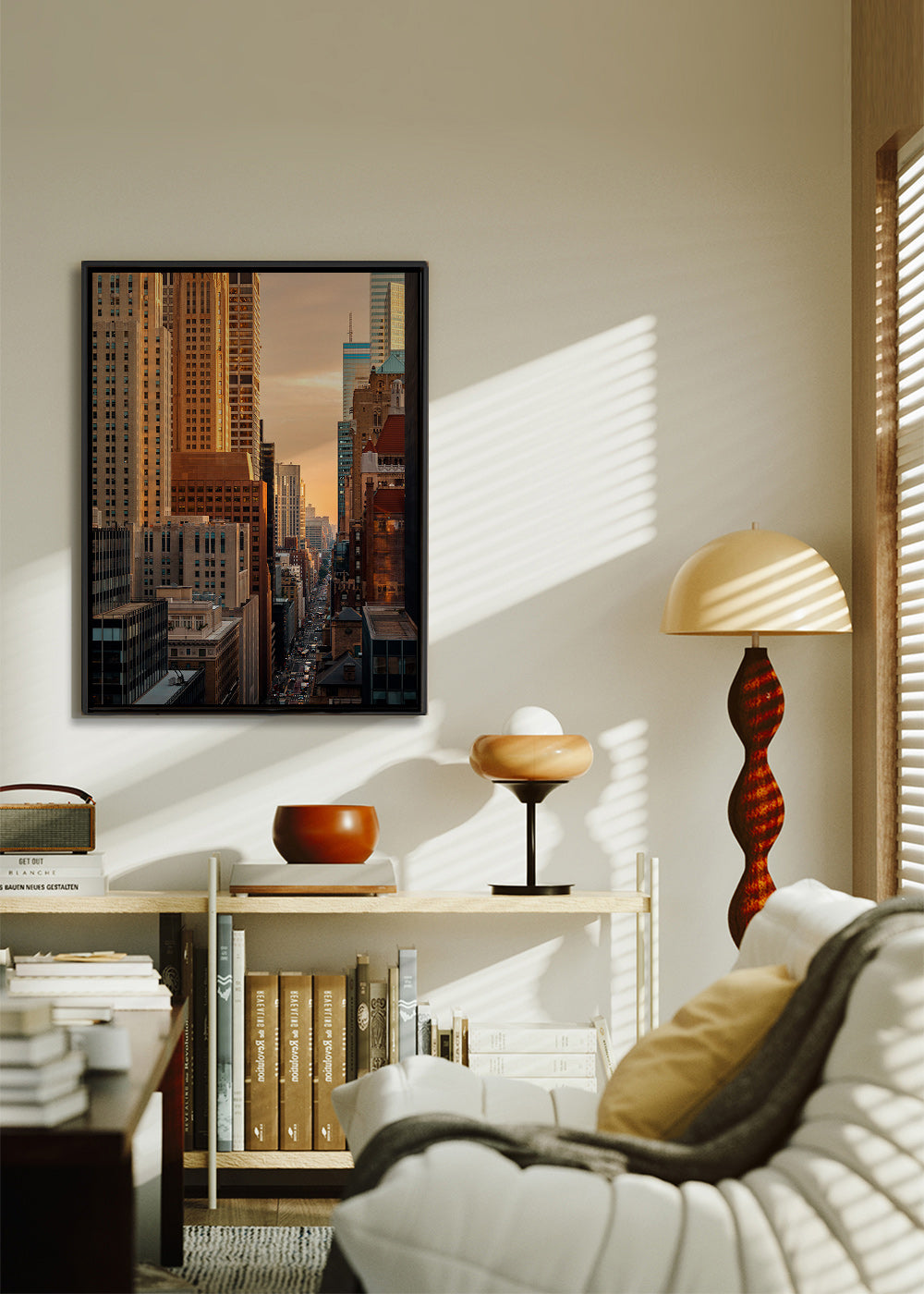 Stadsbild i morgonljus – Canvas2