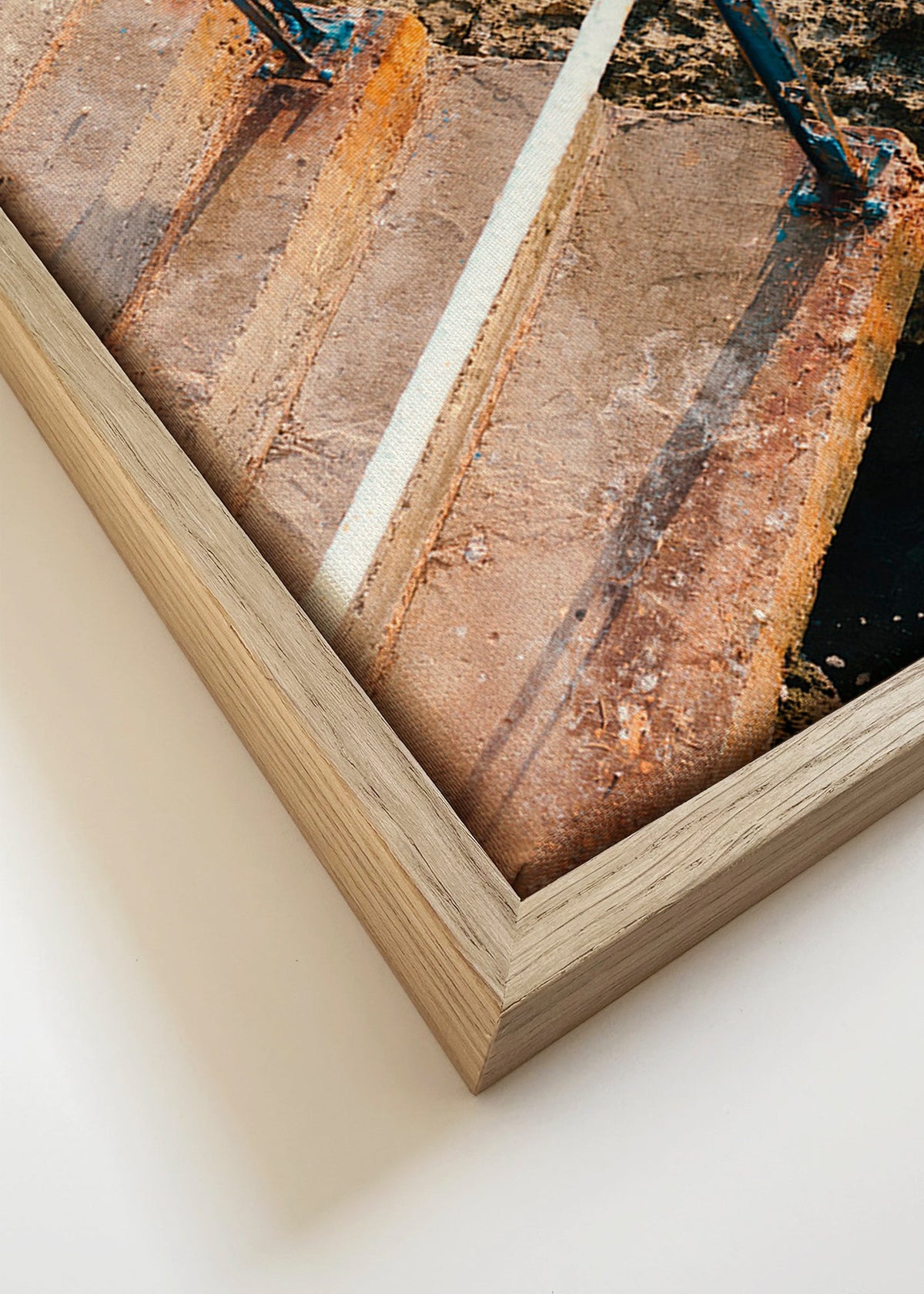 Landskapskonst: trappa till havet – Canvas detail