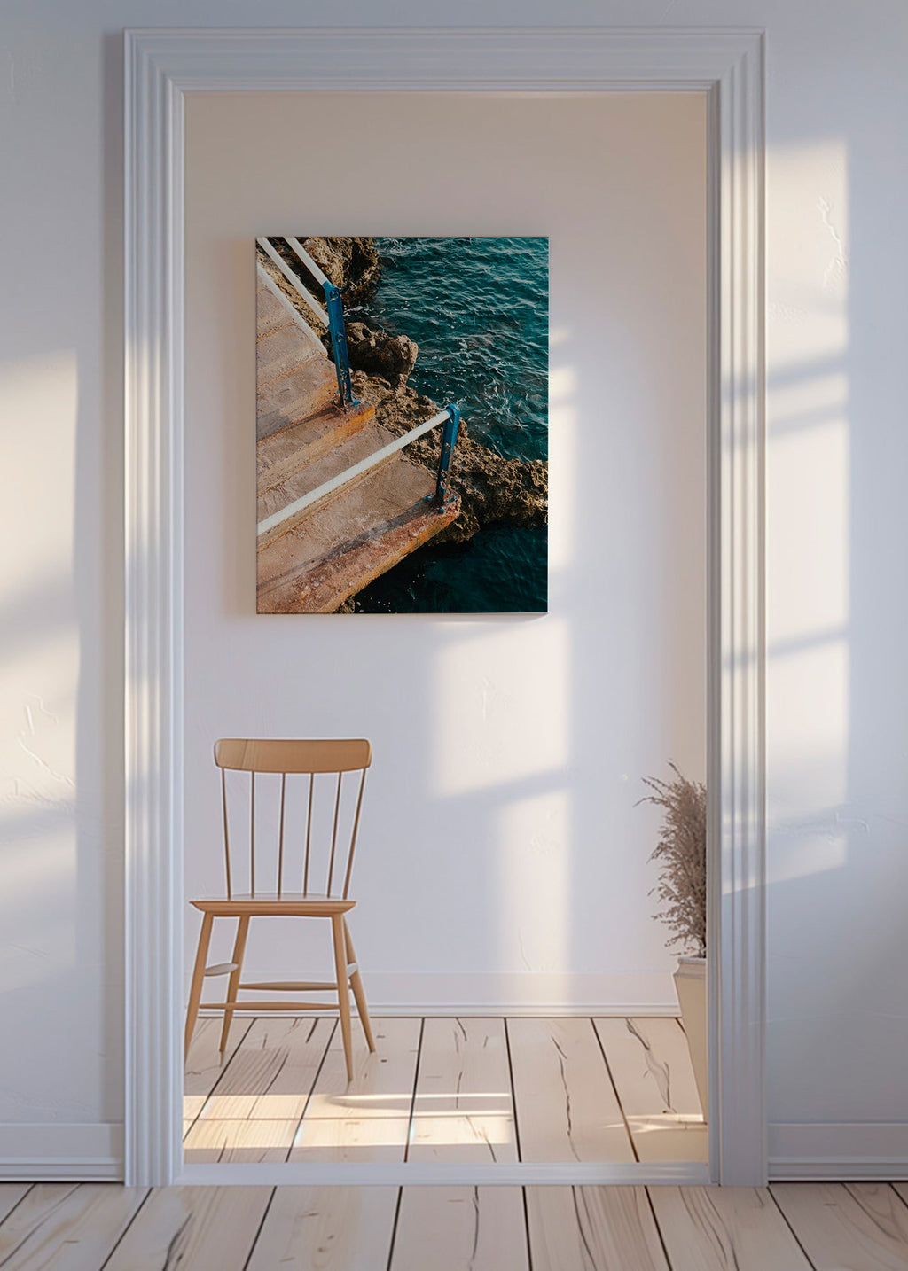 Landskapskonst: trappa till havet – Canvas