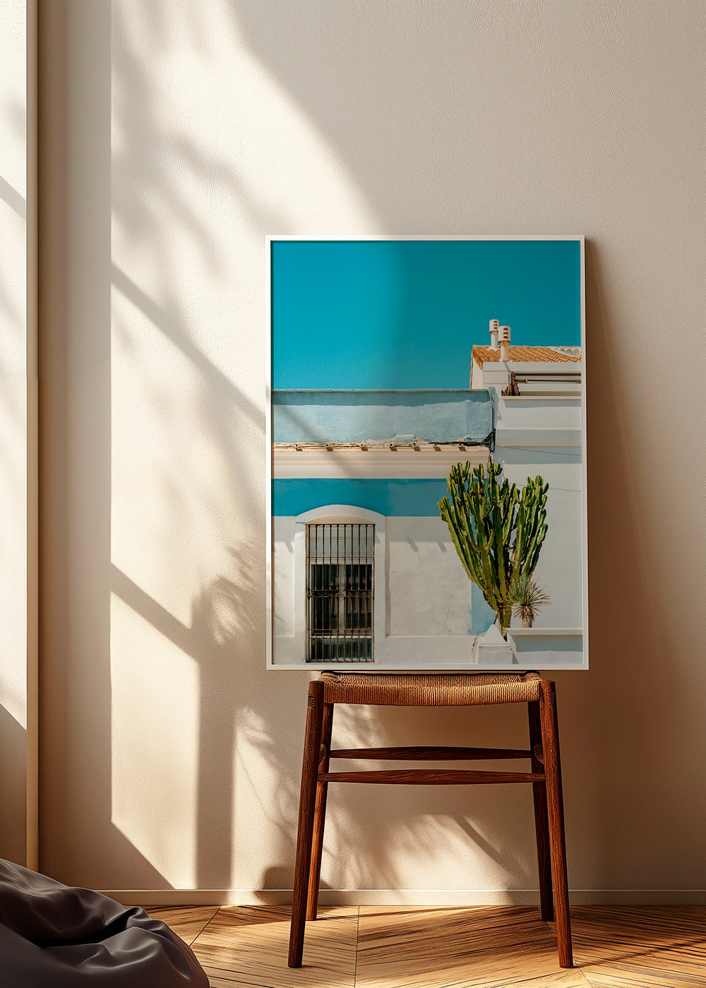 Botanisk poster: medelhavsfasad med kaktus – Product1