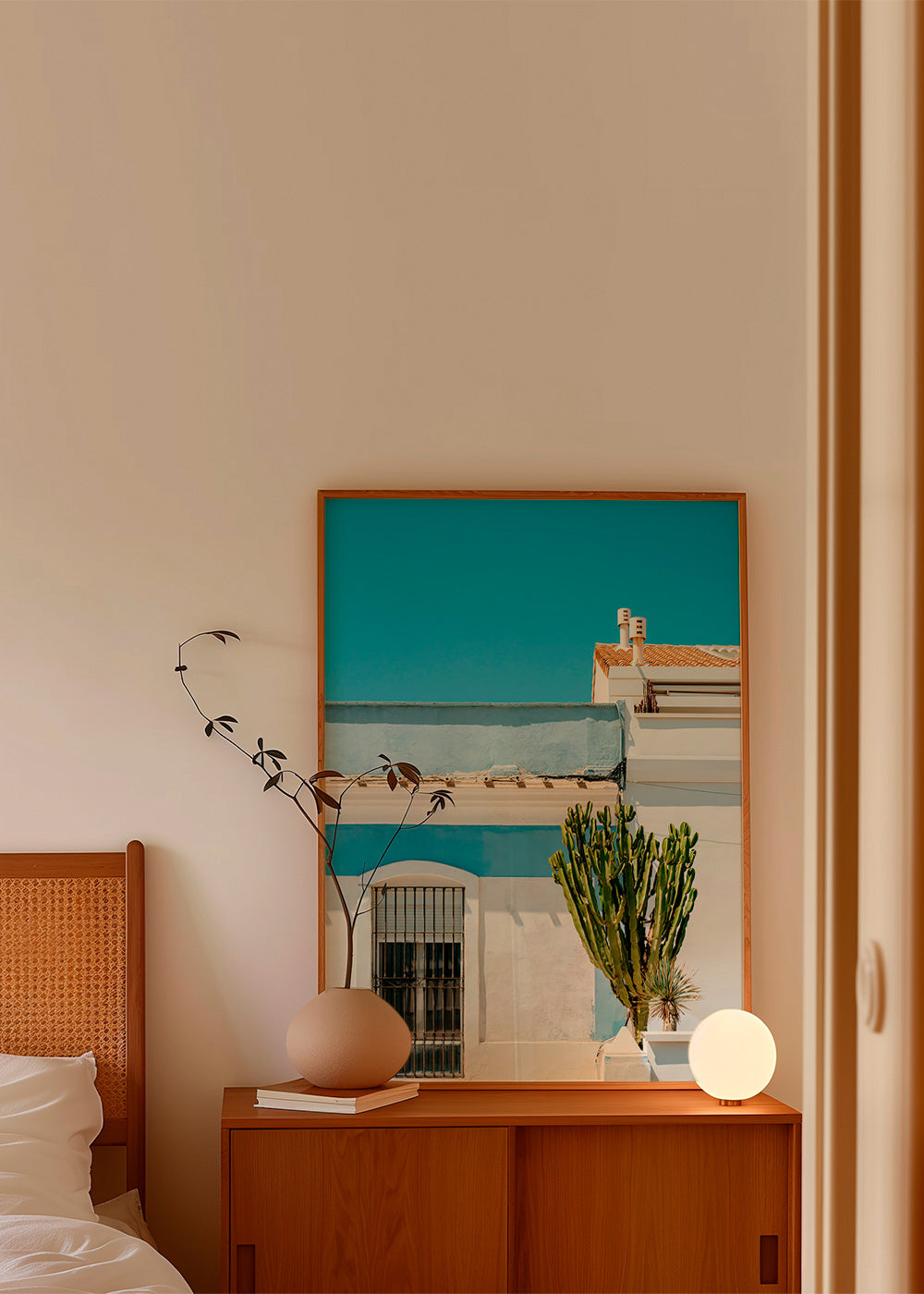 Botanisk poster: medelhavsfasad med kaktus – Product2