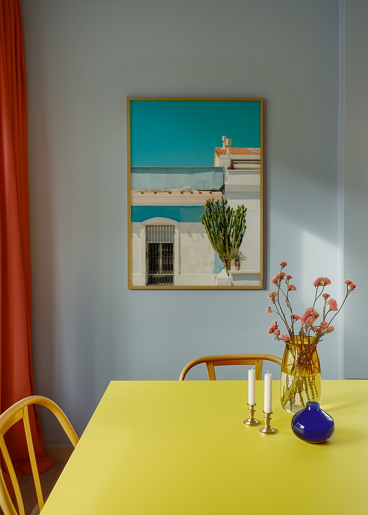 Botanisk poster: medelhavsfasad med kaktus – Product3