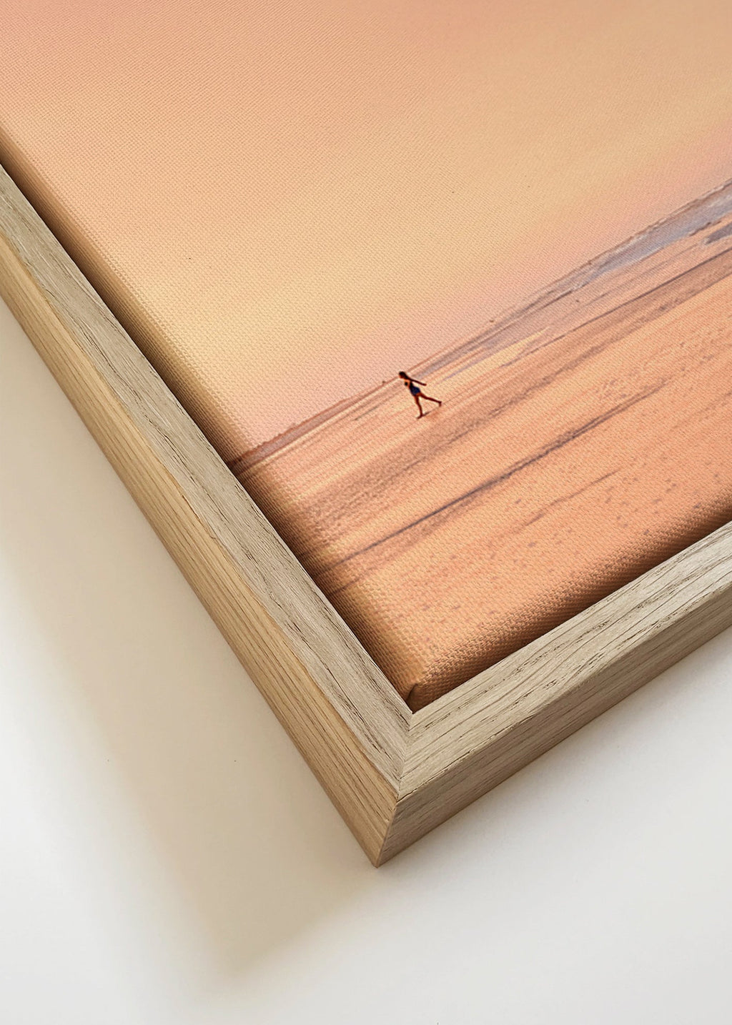Landskapskonst: pastellstrand vid soluppgång – Canvas detail