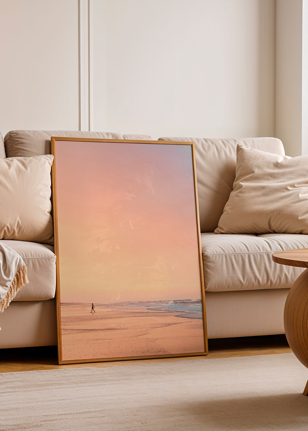 Landskapskonst: pastellstrand vid soluppgång – Product3