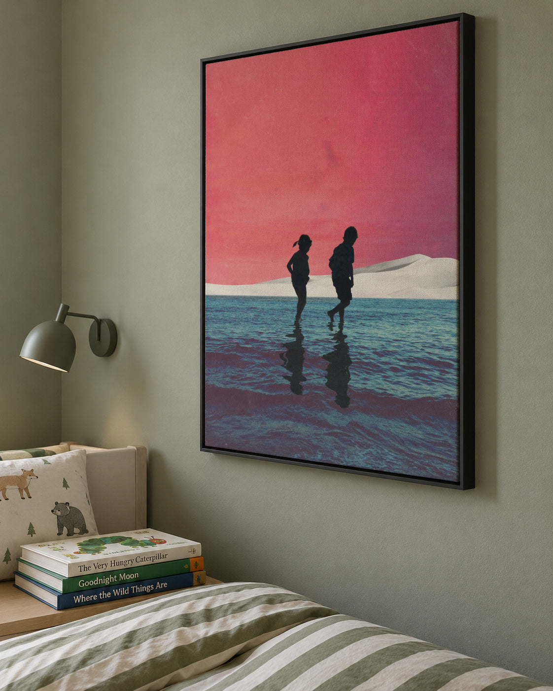 Until Dusk - Framed canvas in an interior