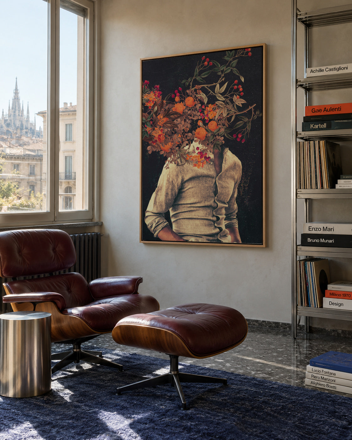 Roots - Framed canvas in an interior