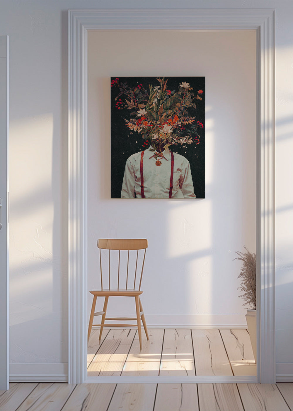 Botanisk poster: surrealistiskt blomporträtt