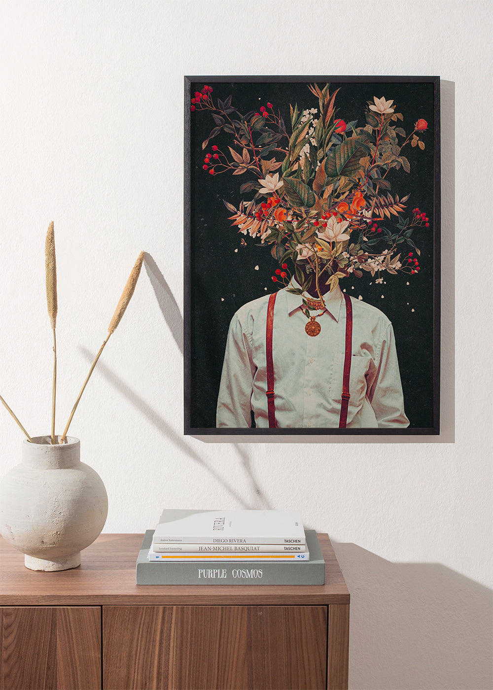 Botanisk poster: surrealistiskt blomporträtt