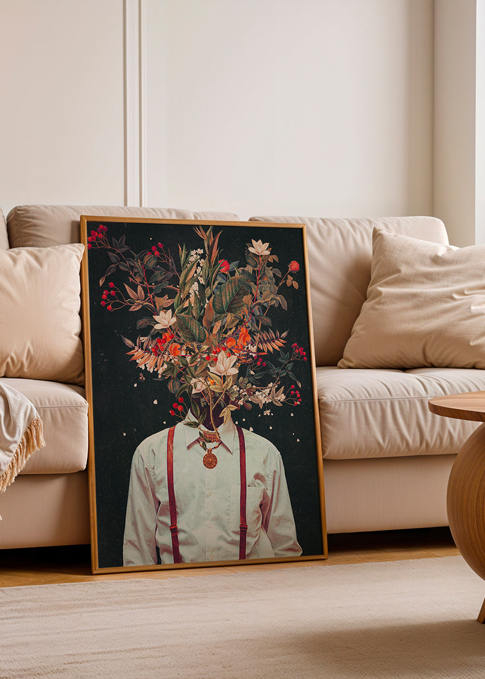 Botanisk poster: surrealistiskt blomporträtt