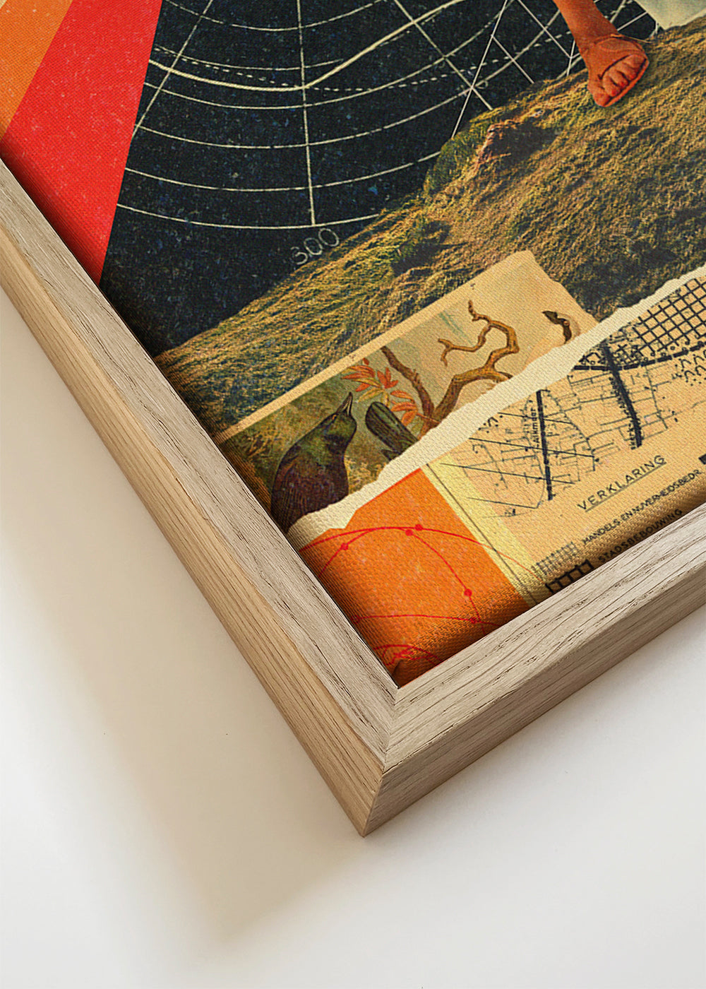 Vintage poster med kamera-collage