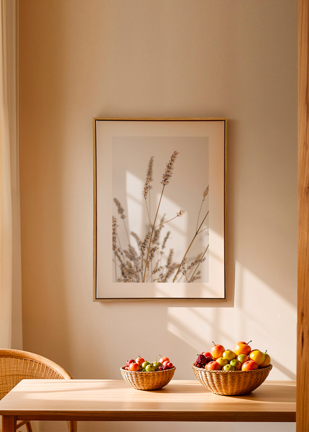 Botanisk poster: torkade ax i vertikalt format