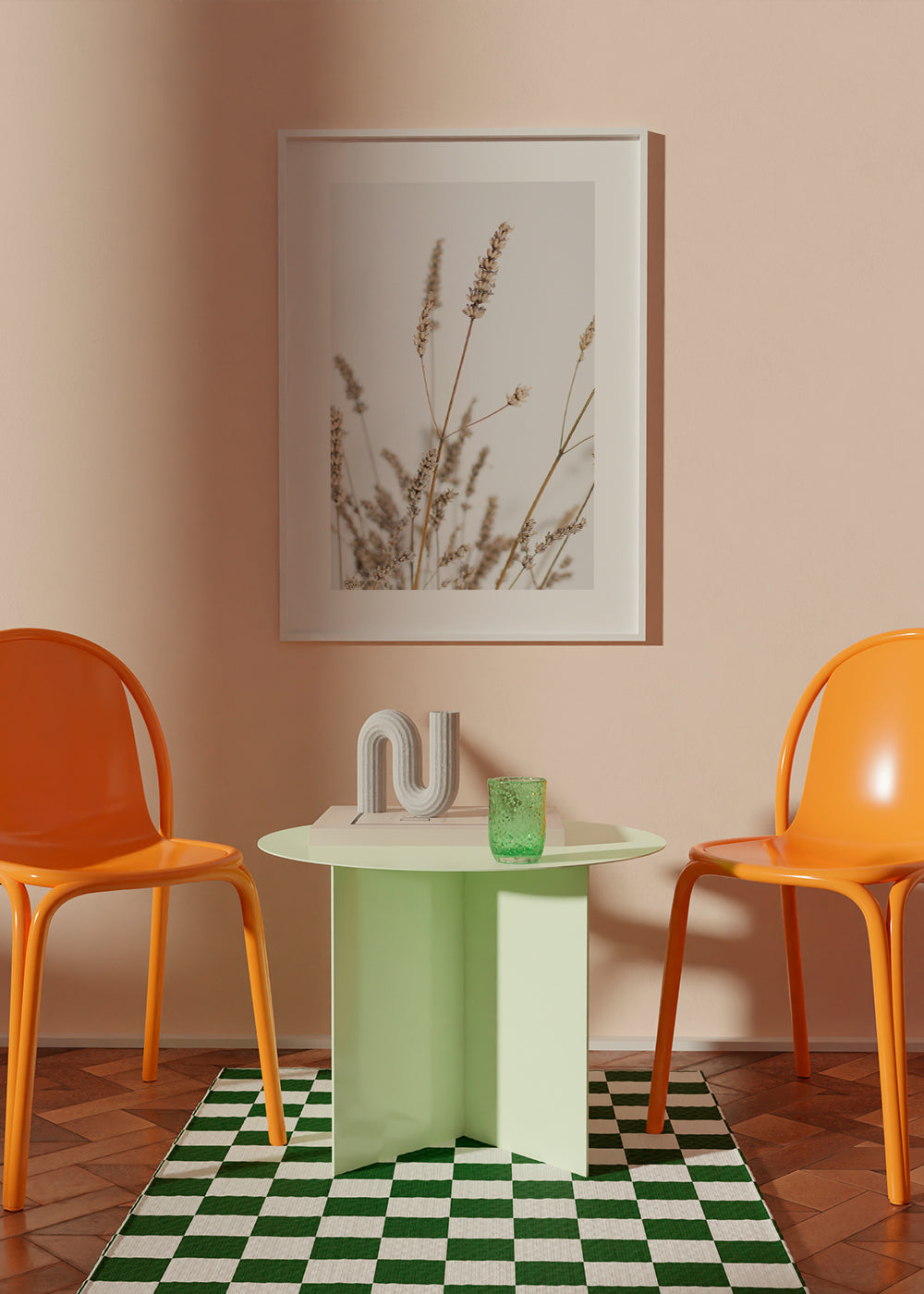 Botanisk poster: torkade ax i vertikalt format