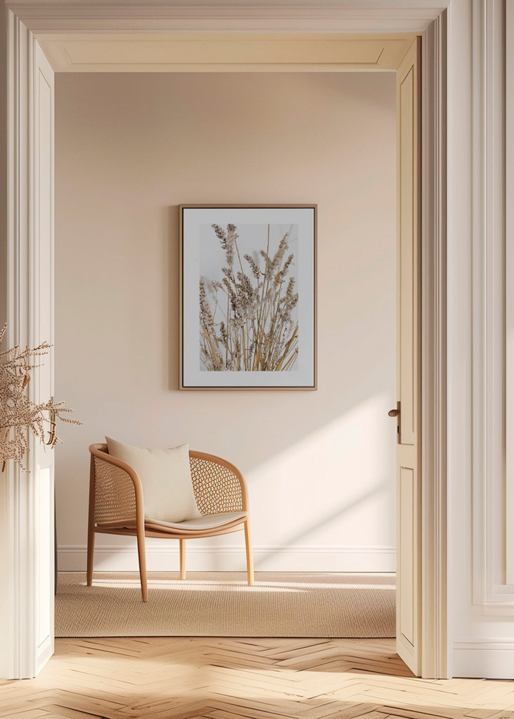 Botanisk poster med torra ax