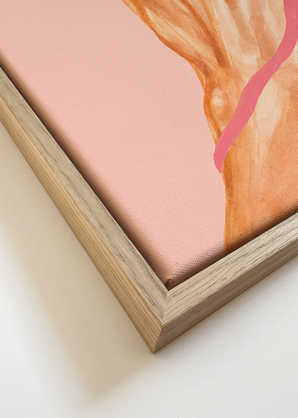 Illustration hand med rosa band