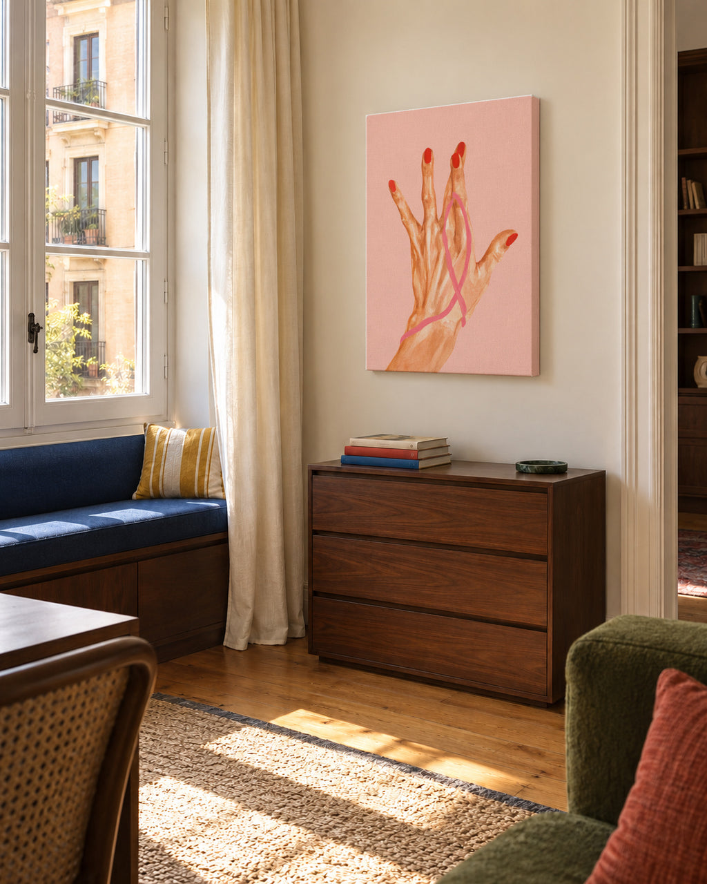 Promise - Unframed canvas in an interior