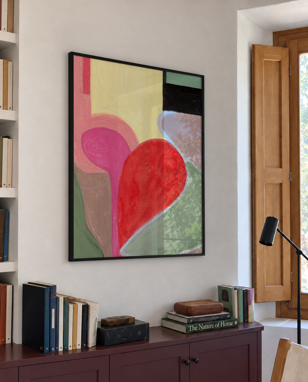 La etreinte neu - Framed poster in an interior