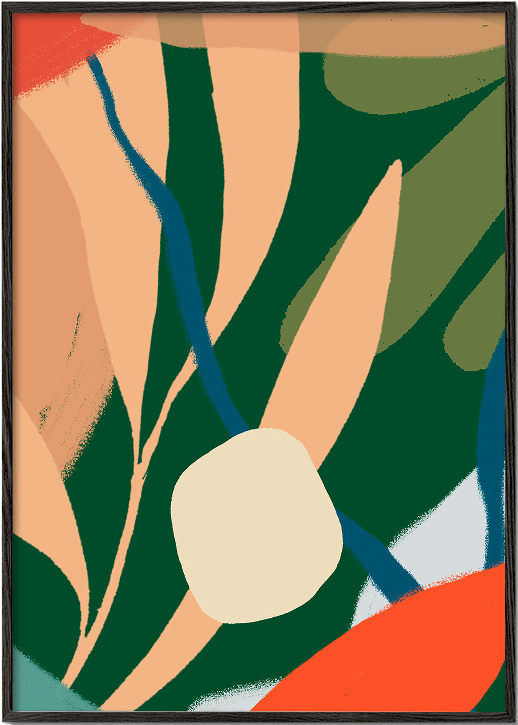 Botanisk poster med organiska blad