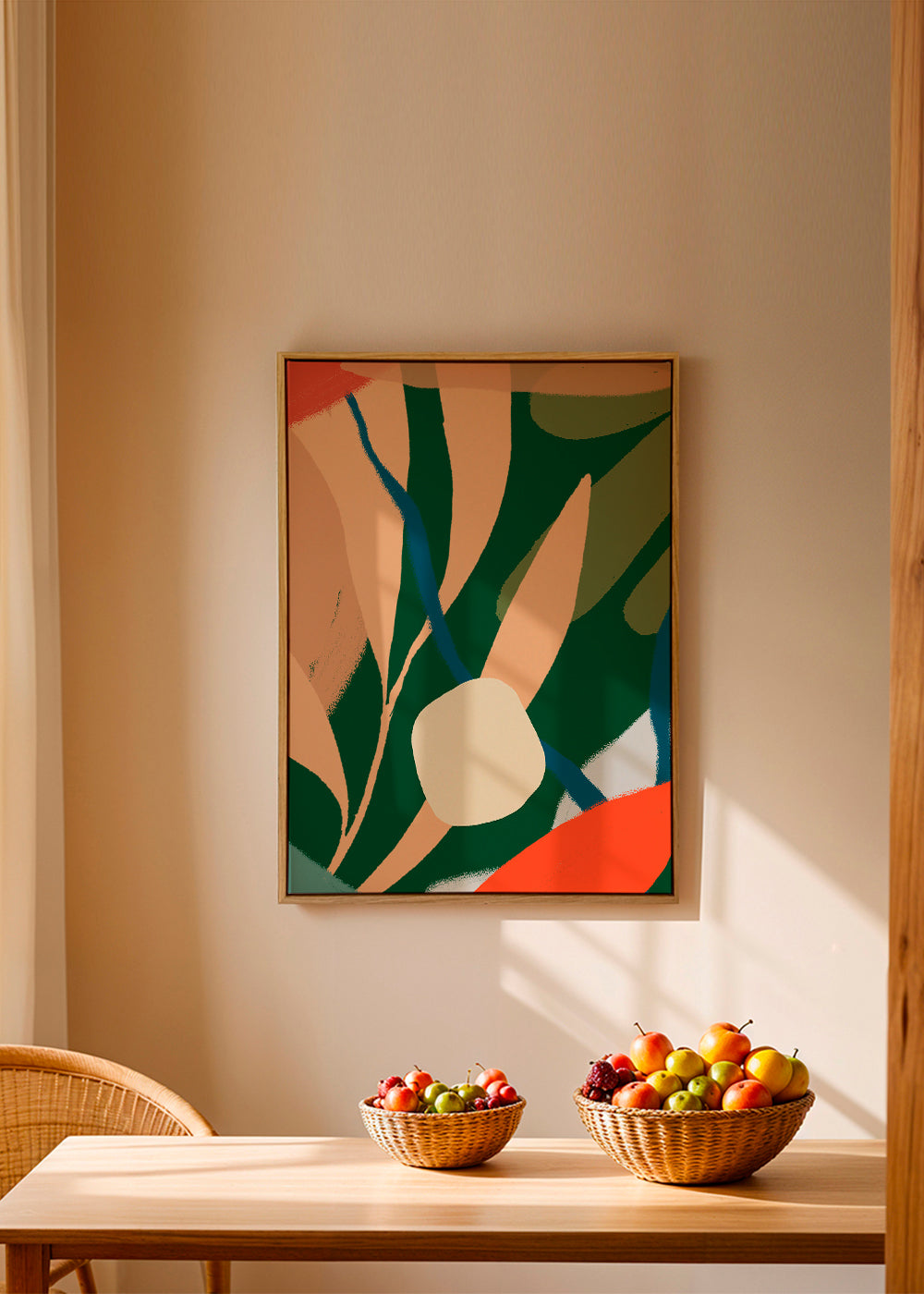 Botanisk poster med organiska blad
