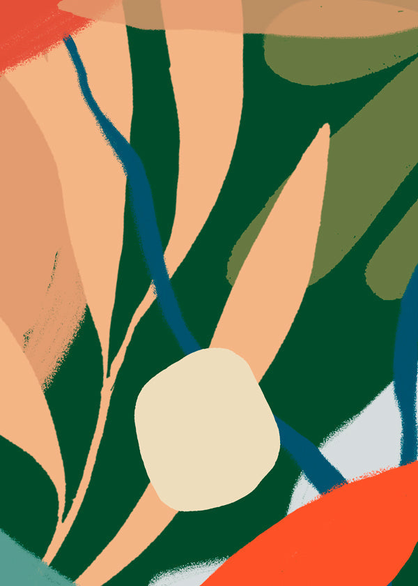 Botanisk poster med organiska blad