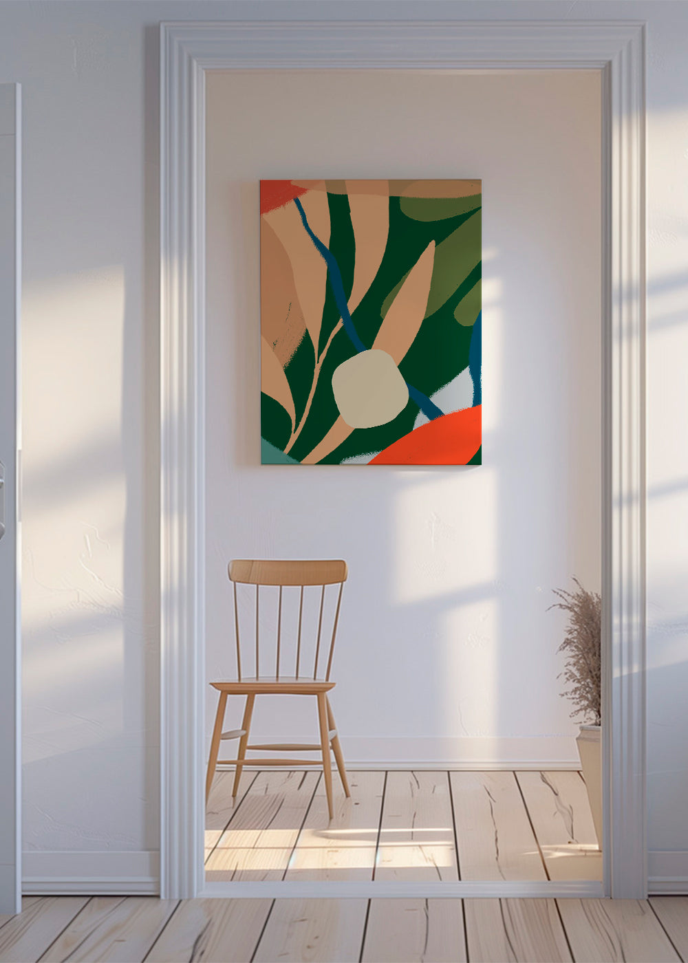 Botanisk poster med organiska blad